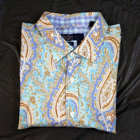 Nat Nast American Fit Mens Short Sleeve Button Fro - Picture 4 of 5